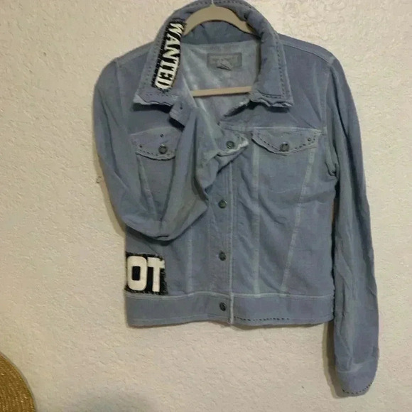 Major de lema Womens Blue Jacket soft button down collared with long sleeves M - Picture 6 of 16